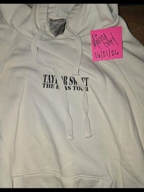 Taylor Swift Eras Tour Ivory Graphic Pullover Hoodie